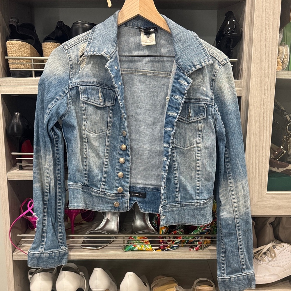 Bebe Light Blue Denim Jacket